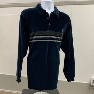 Vintage Givenchy activewear velour long sleeve polo shirt